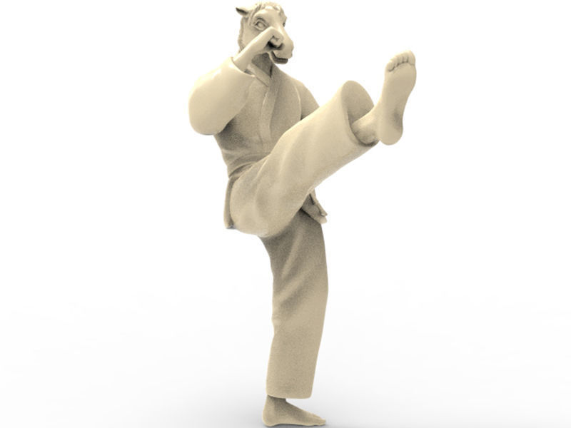 Horse Front kick 3D print model_7