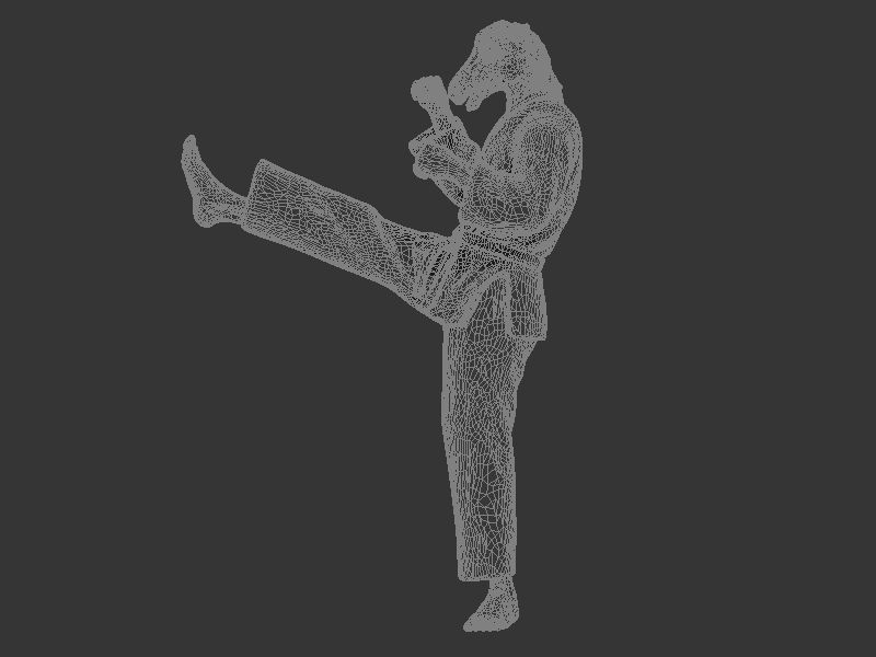 Horse Front kick 3D print model_10