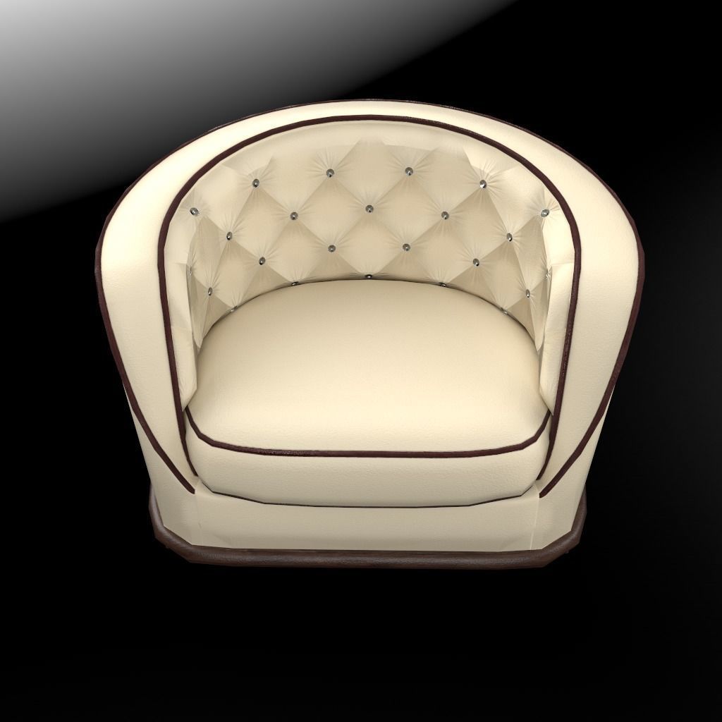 Essen chair Low-poly 3D model_1