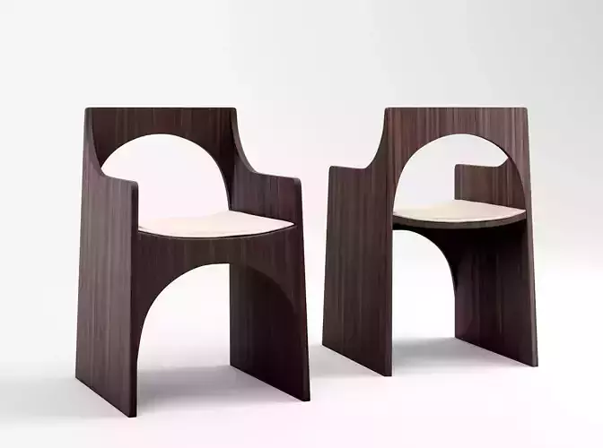 Christophe Delcourt Cle chair and Sol table 3D model