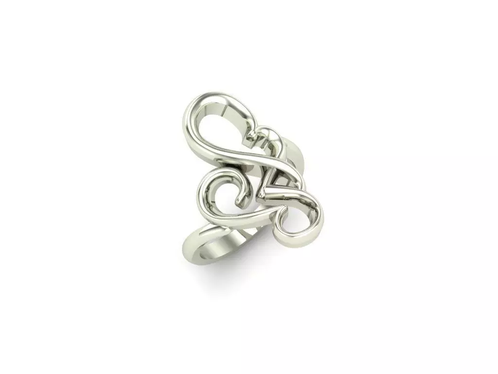 Ex-67 celtic knot ring in sterling silver 3D print model_0