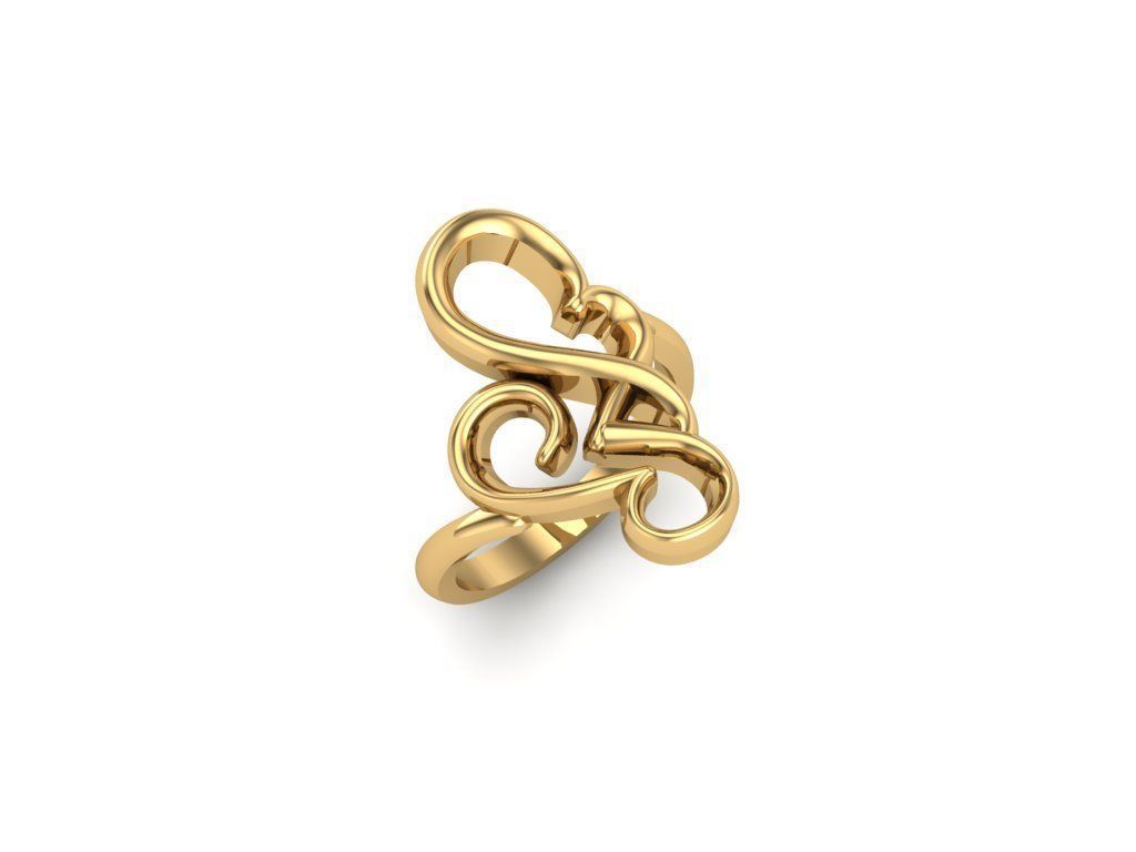 Ex-67 celtic knot ring in sterling silver 3D print model_1