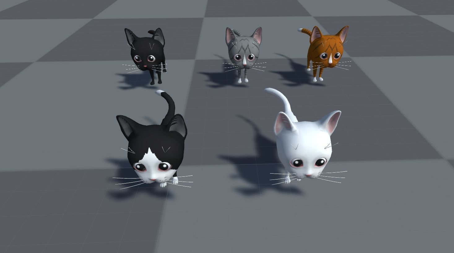 Cute Kitten Tito Low-poly 3D model_2