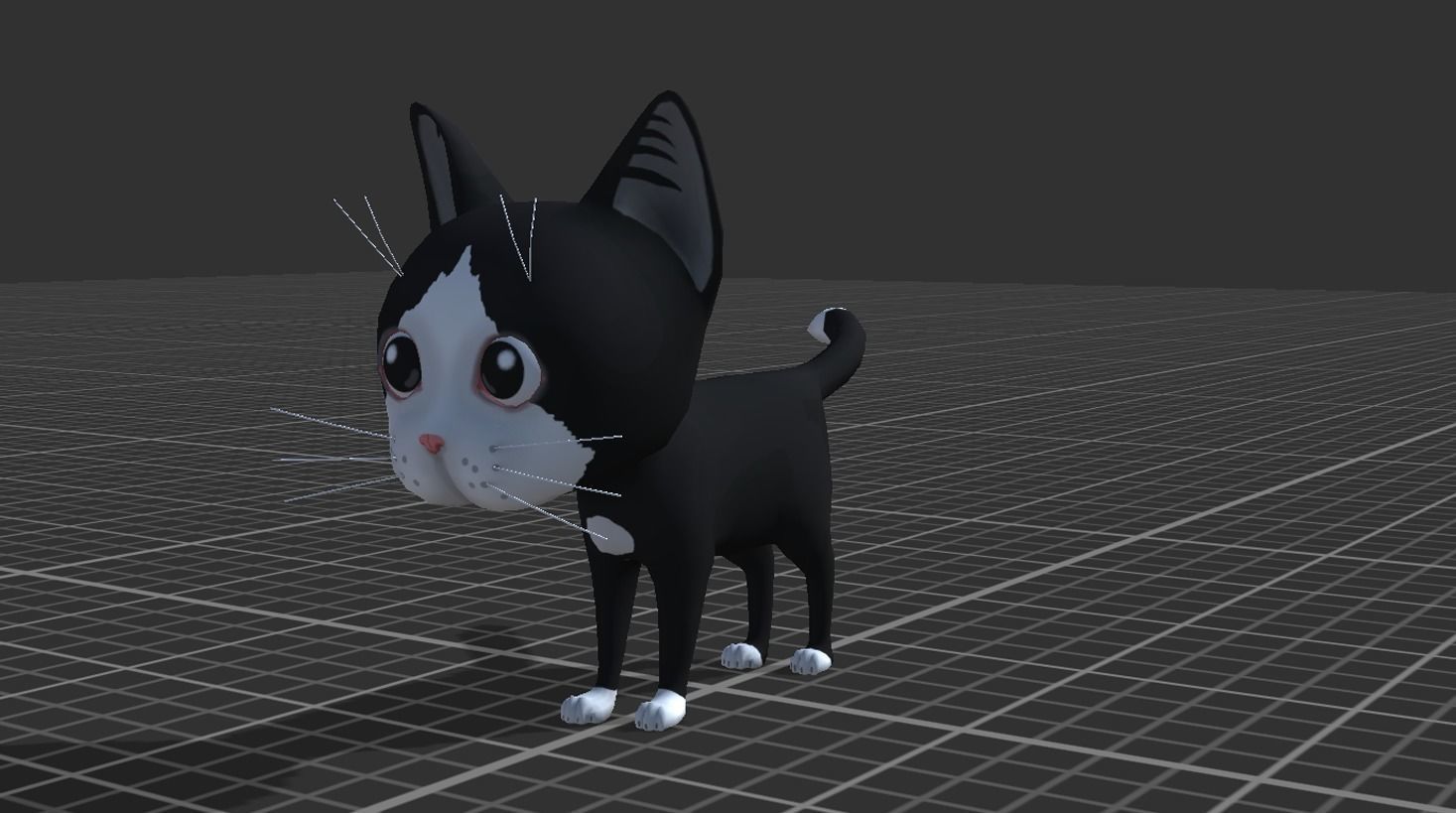 Cute Kitten Tito Low-poly 3D model_6