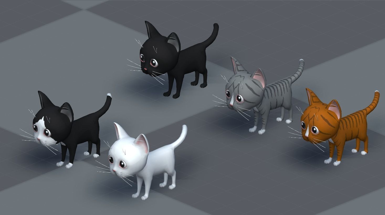 Cute Kitten Tito Low-poly 3D model_4