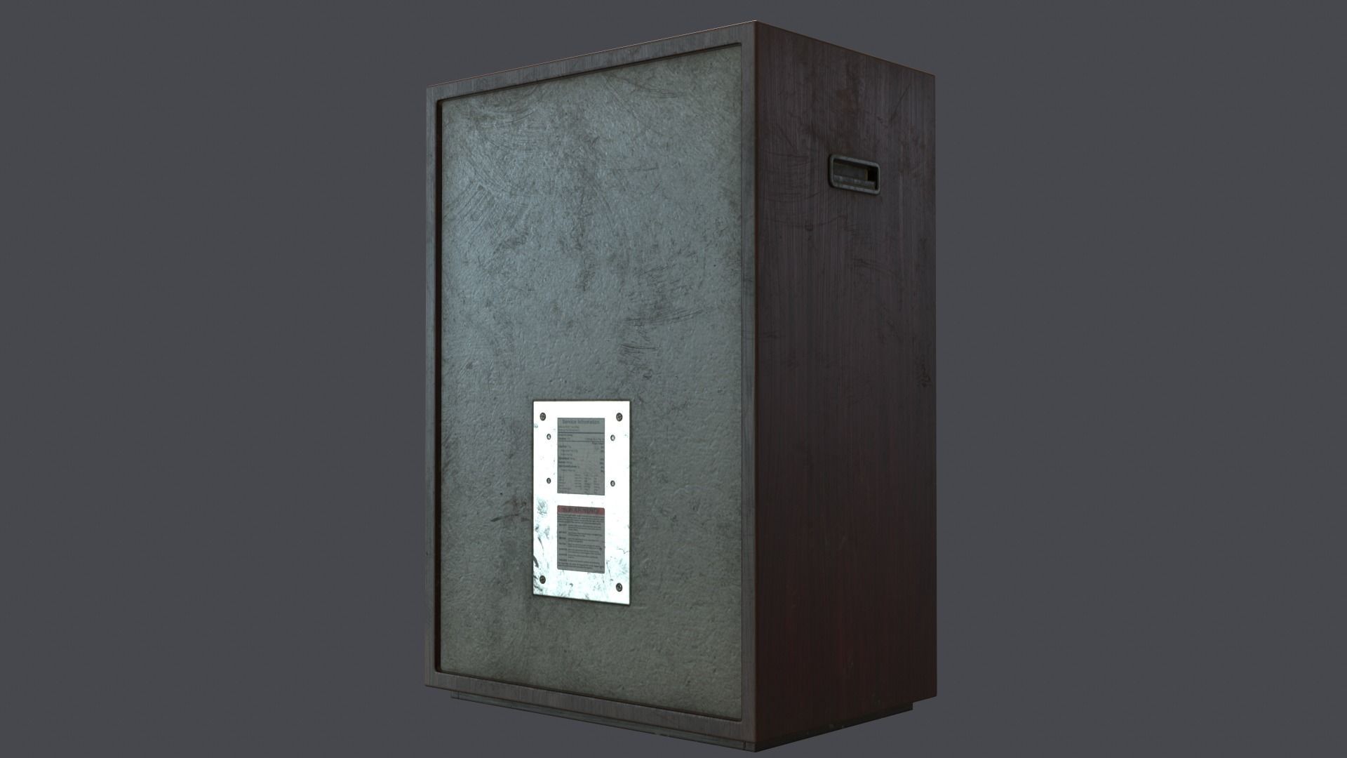 Speaker retro Low-poly 3D model_7