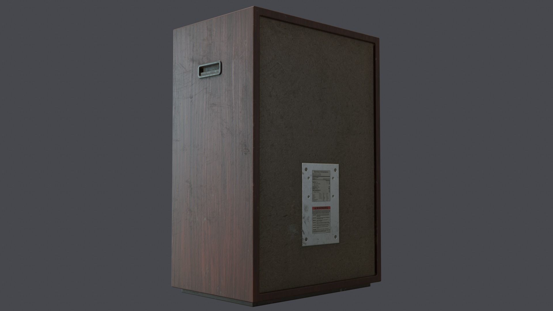 Speaker retro Low-poly 3D model_3