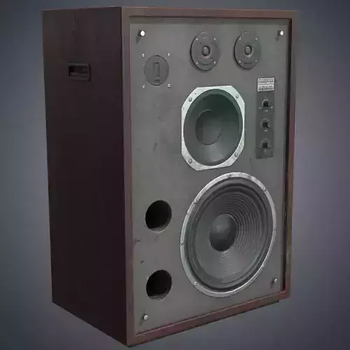 Speaker retro Low-poly 3D model
