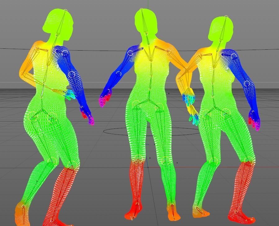 Scan sporty female rigged 01 Low-poly 3D model_1