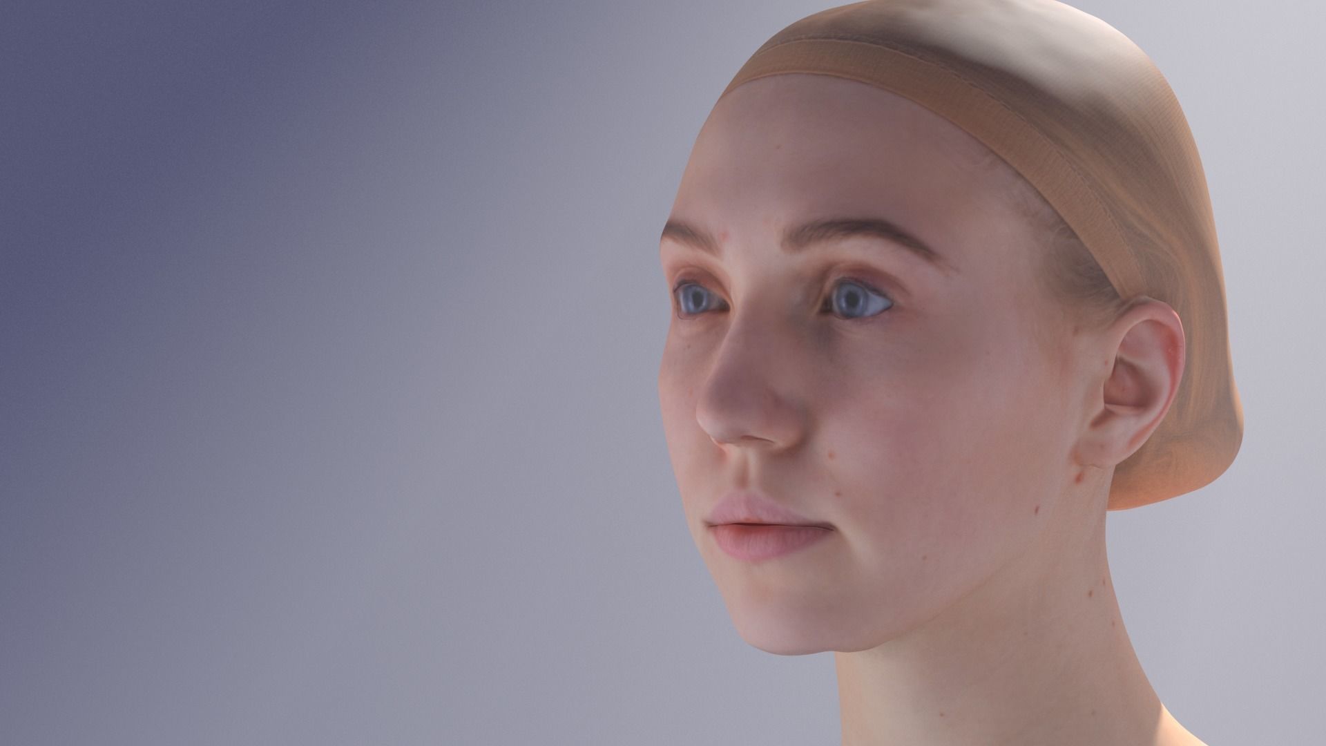 Scan sporty female rigged 01 Low-poly 3D model_5