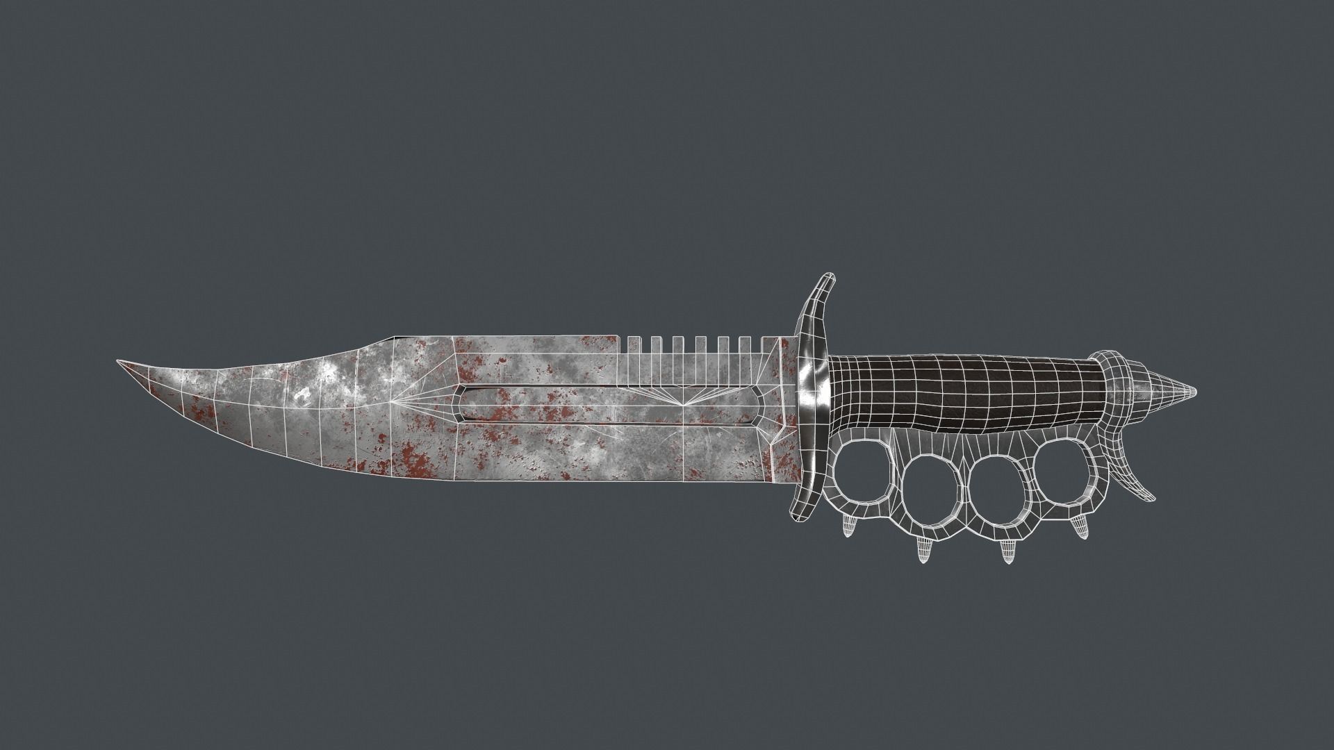 Knife 1 WirecorpStudios Low-poly 3D model_6