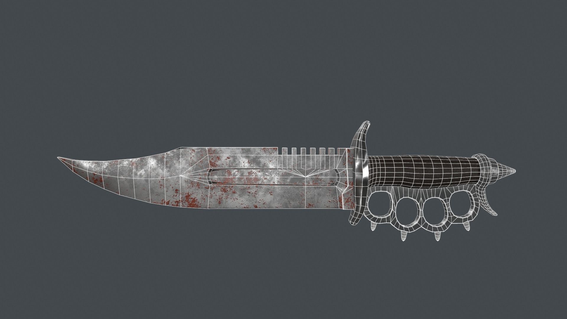 Knife 1 WirecorpStudios Low-poly 3D model_12