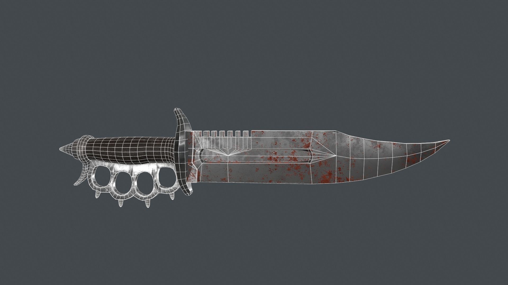 Knife 1 WirecorpStudios Low-poly 3D model_13
