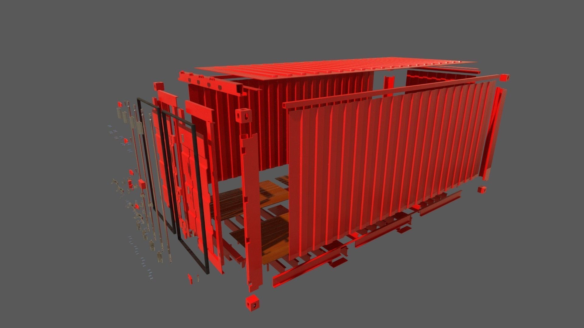 Shipping Container 3D model_5