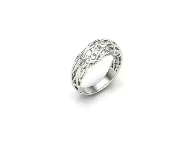 Ex-71 sterling silver ring with intricate design