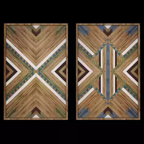 Decor set of wooden panels