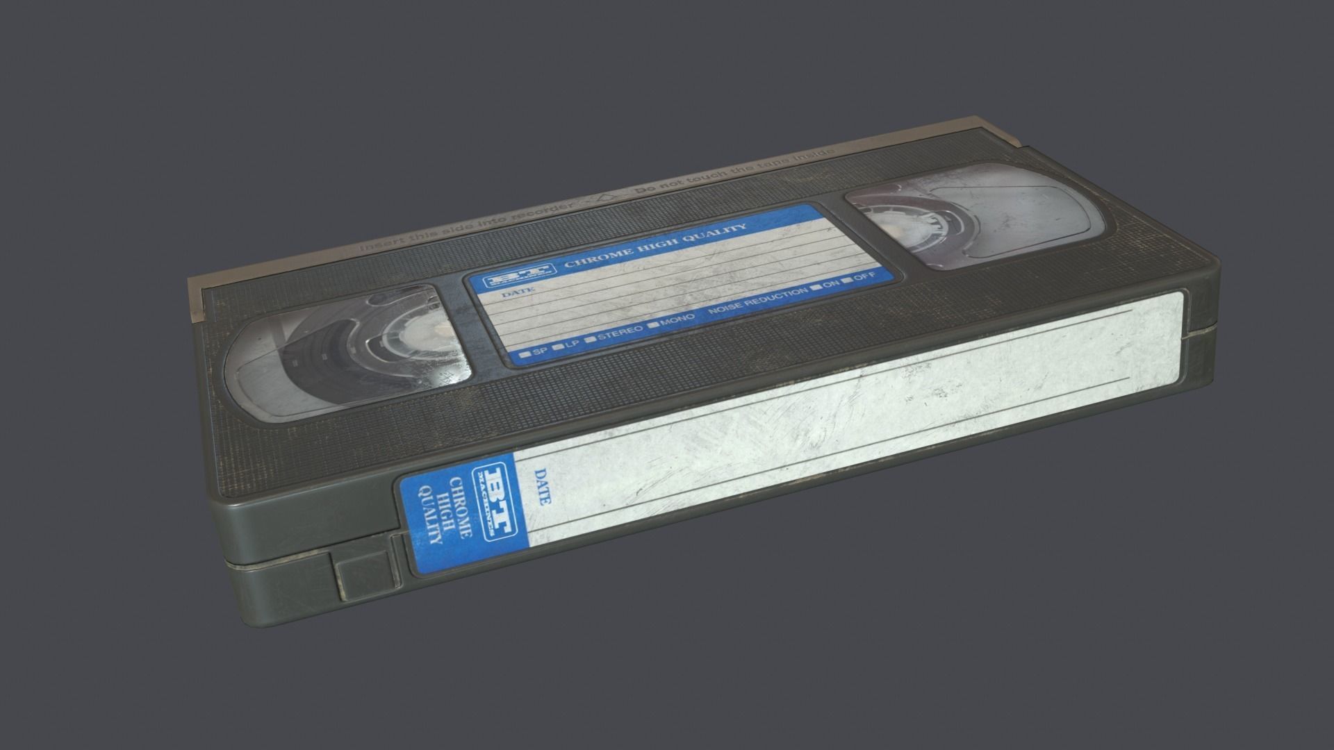 Video cassette retro Low-poly 3D model_1