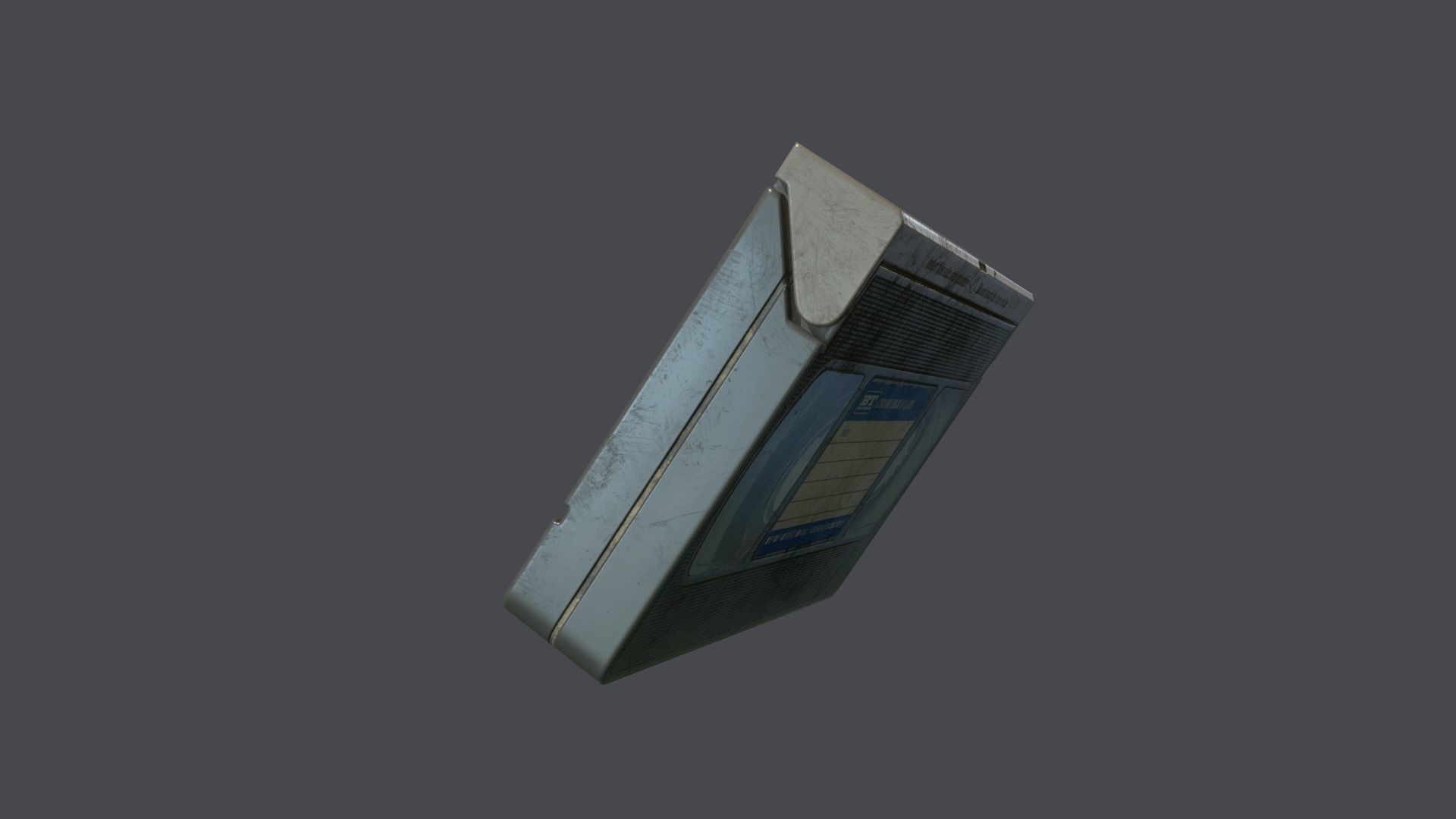 Video cassette retro Low-poly 3D model_3