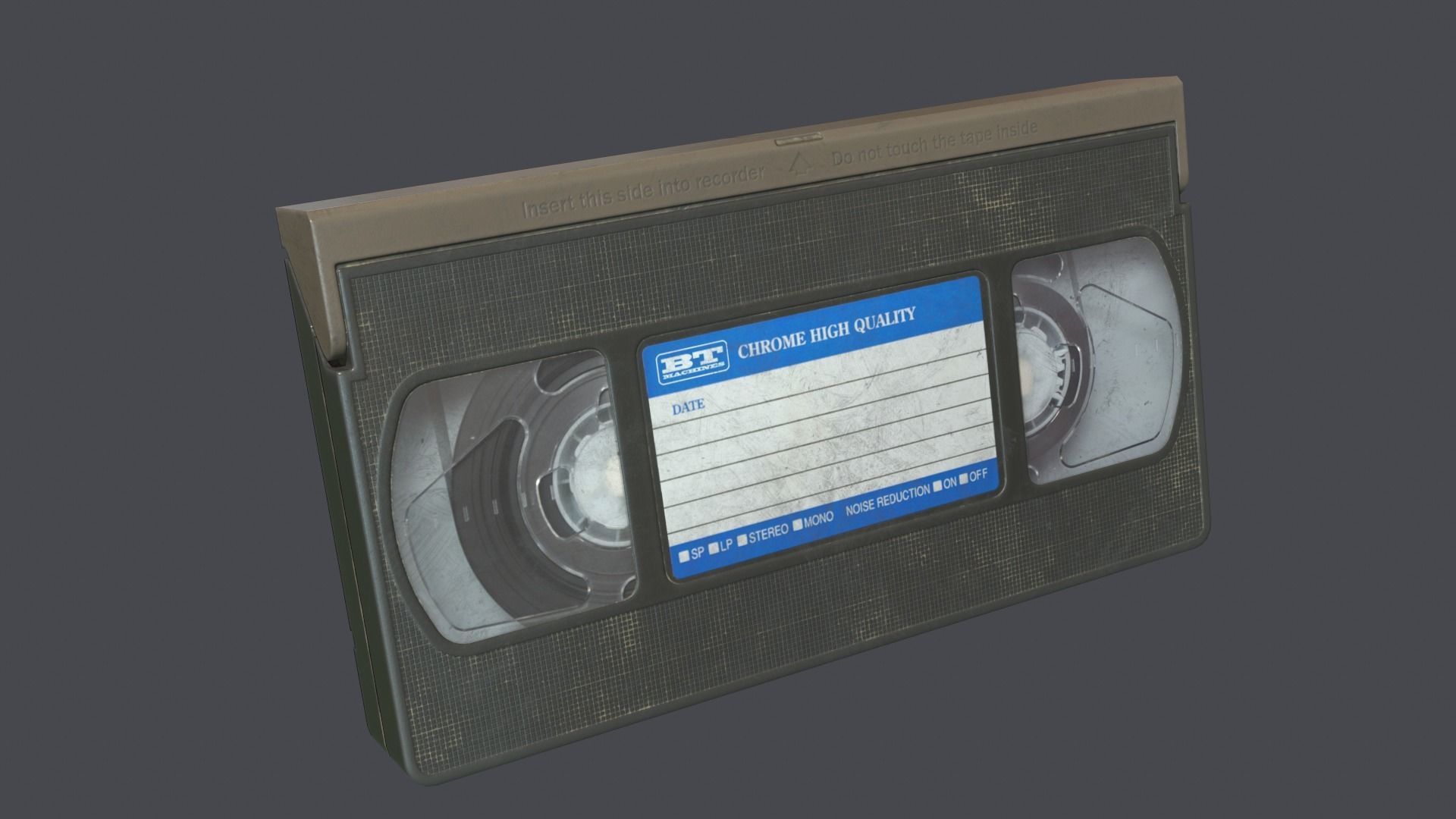 Video cassette retro Low-poly 3D model_2