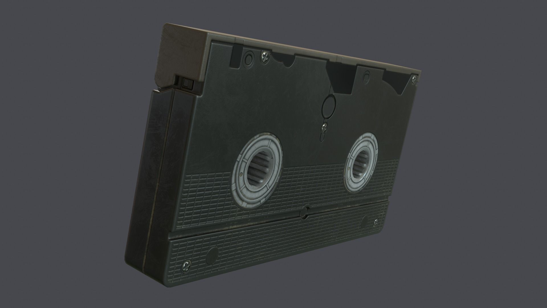 Video cassette retro Low-poly 3D model_6