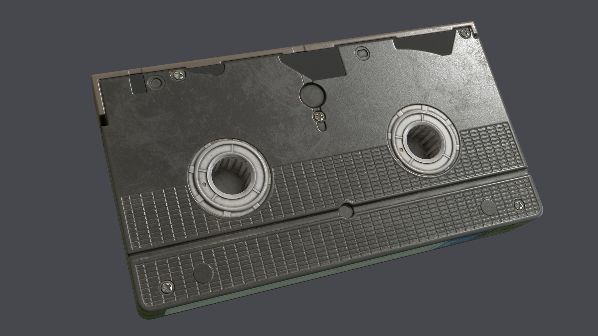 Video cassette retro Low-poly 3D model_5