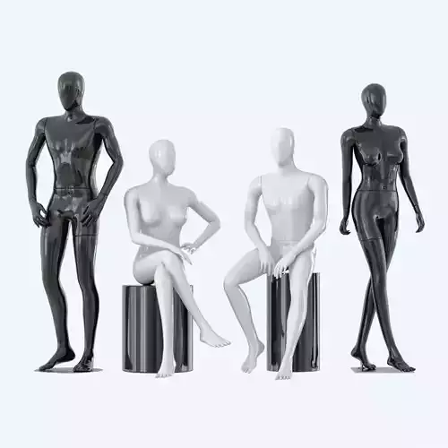 Four faceless mannequins two male and two female 31