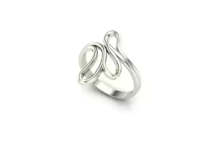 Ex-72 sterling silver ring with swirl design