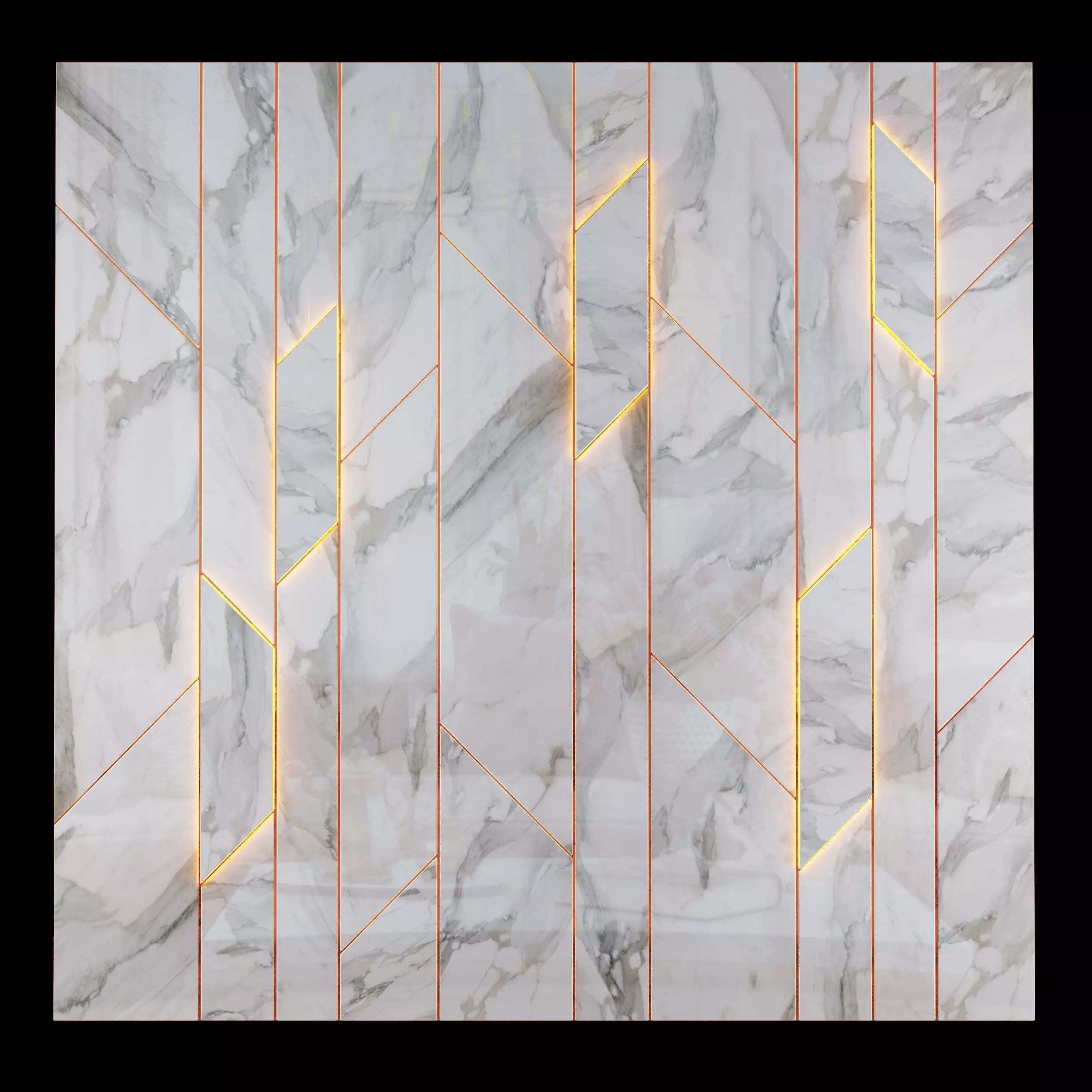 Decor marble wall with lines 3D model