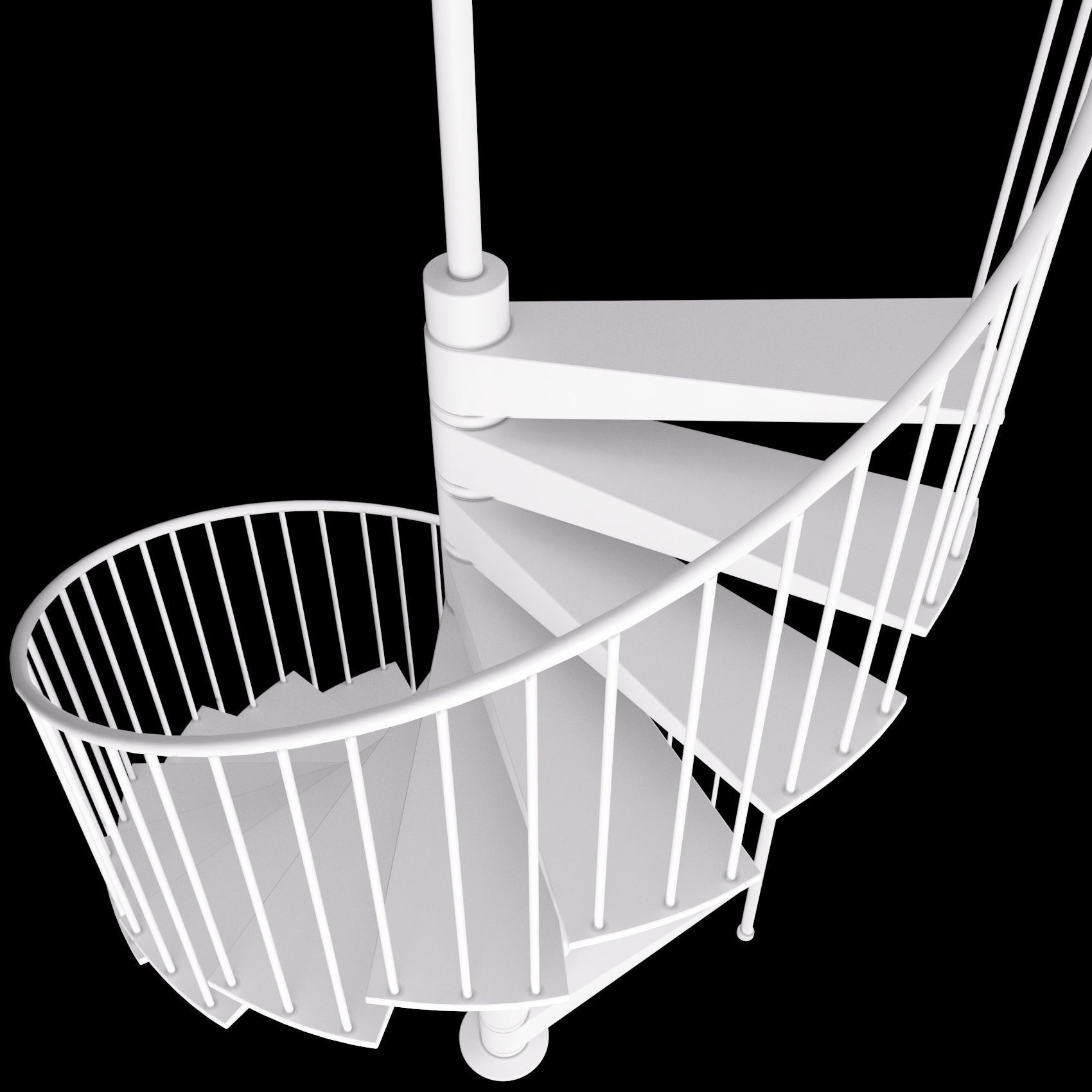 Stairs metal spiral staircases 3D model_2