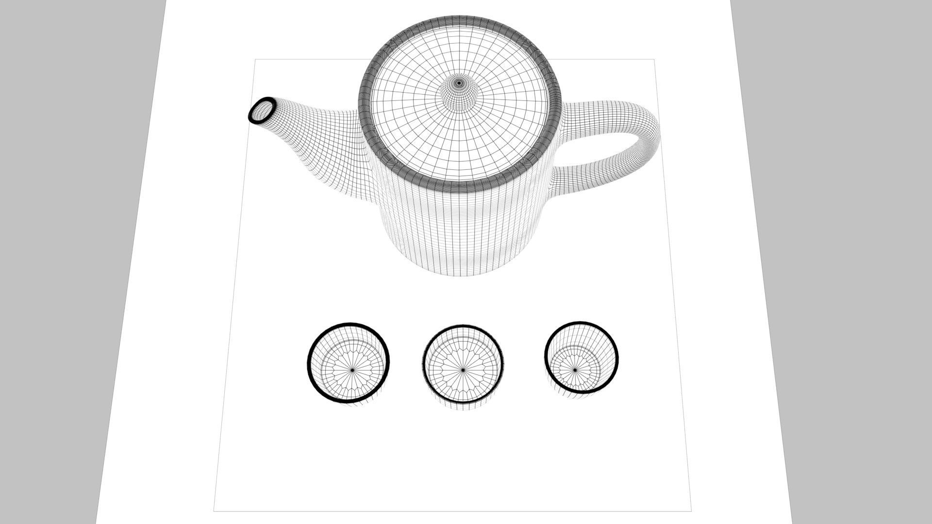 Tea Scene Low-poly 3D model_10