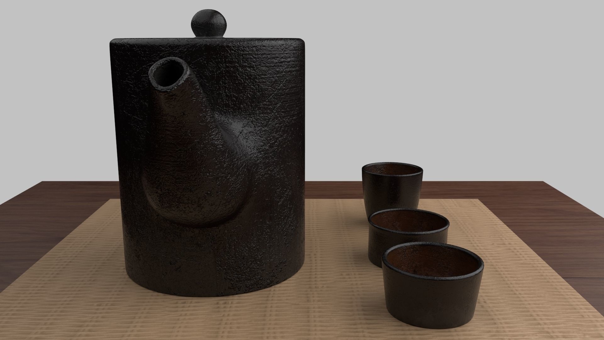 Tea Scene Low-poly 3D model_19
