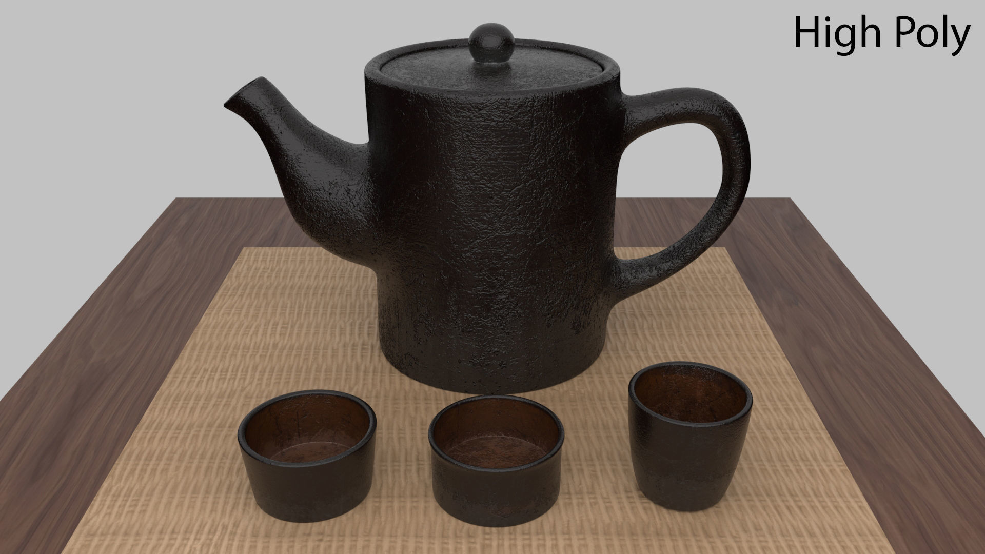 Tea Scene Low-poly 3D model_59