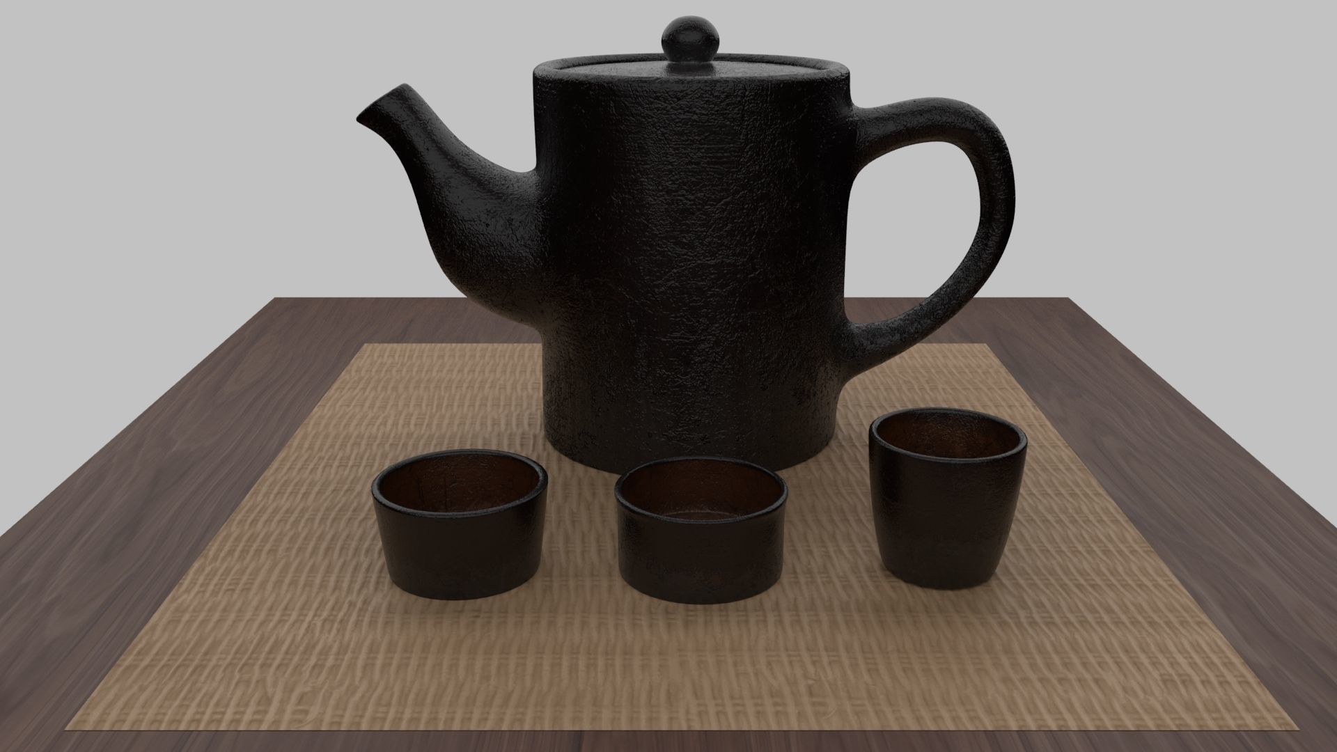 Tea Scene Low-poly 3D model_24