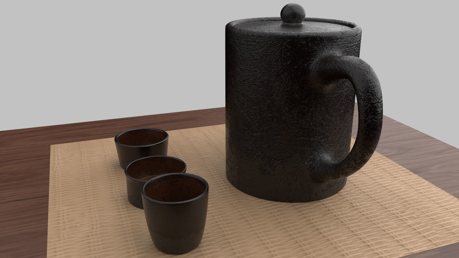 Tea Scene Low-poly 3D model_30