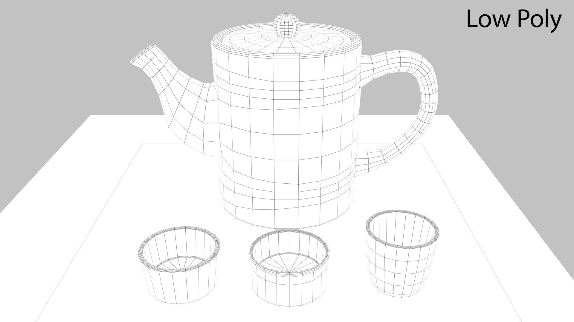 Tea Scene Low-poly 3D model_56