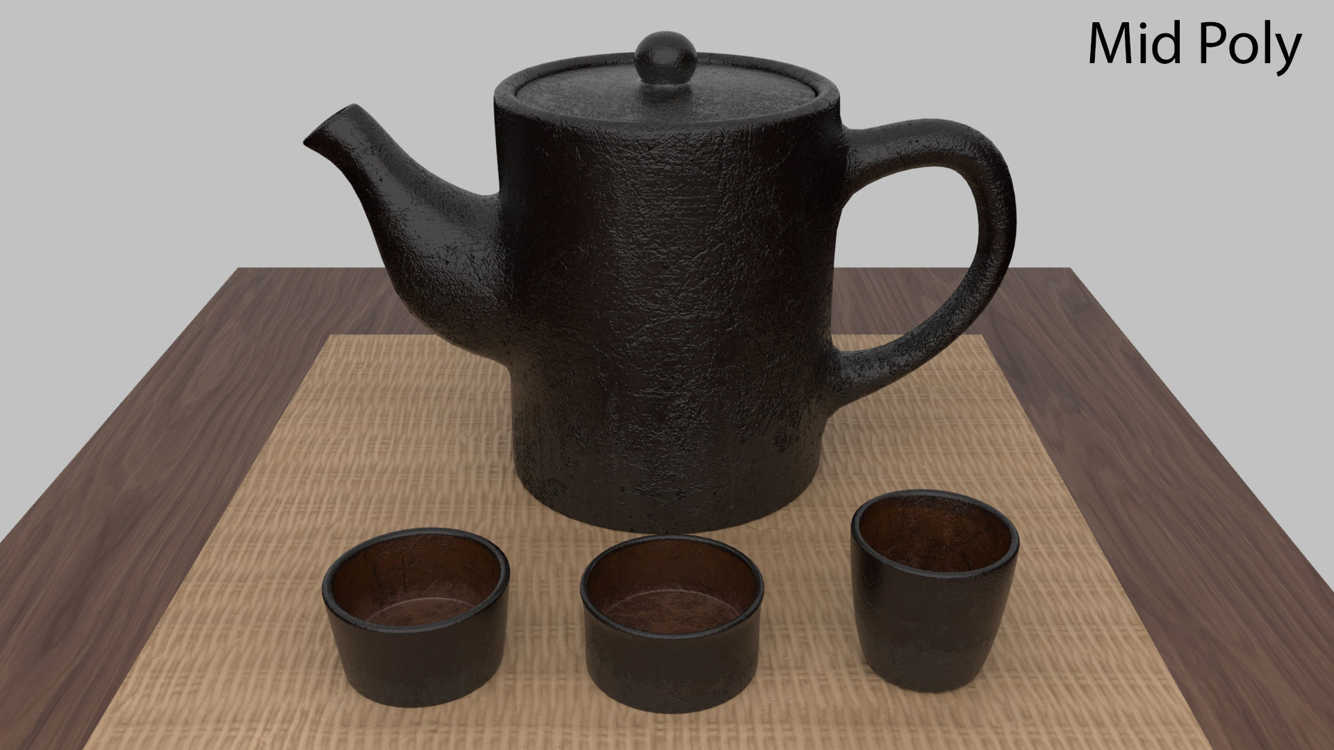 Tea Scene Low-poly 3D model_57
