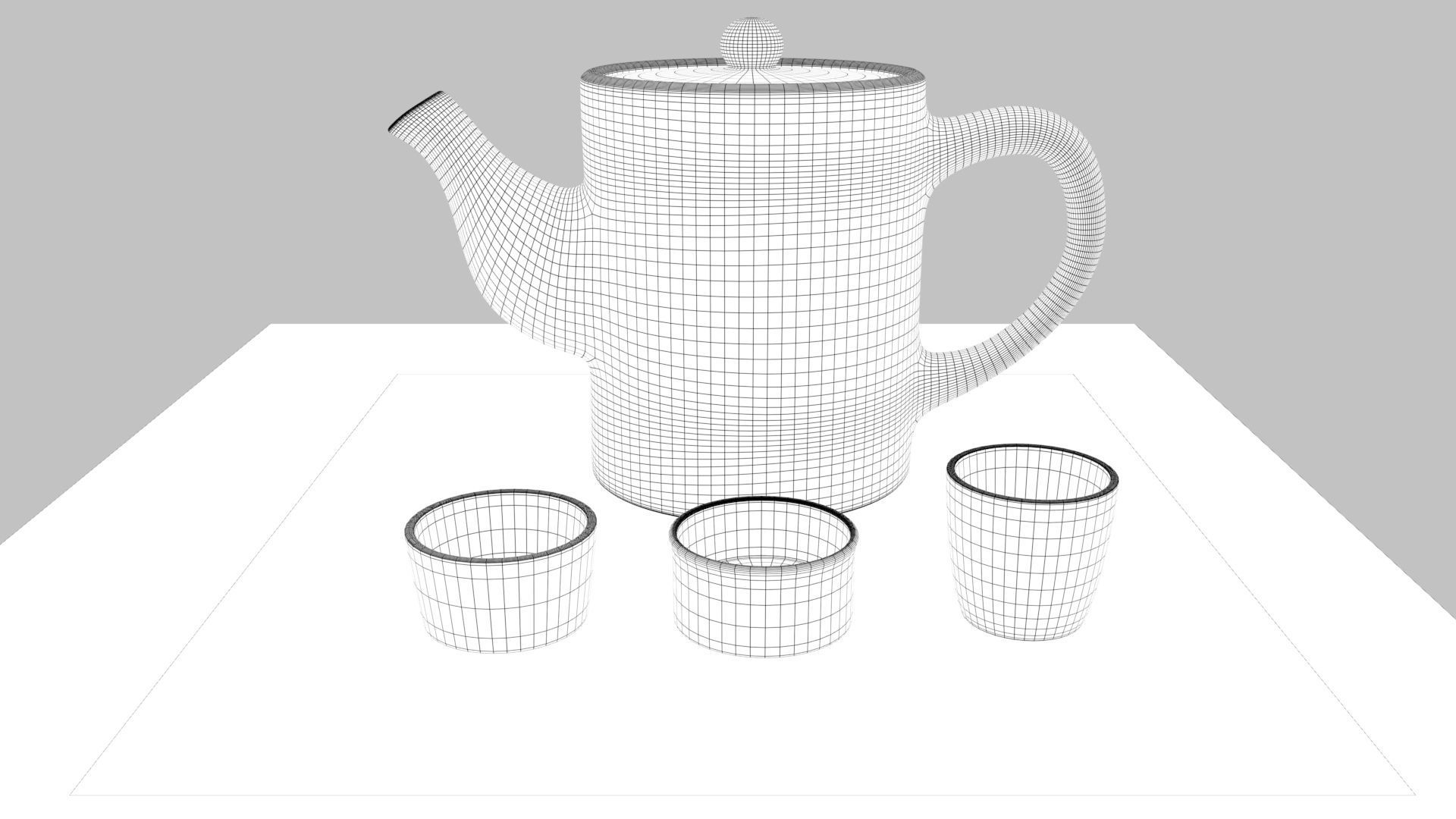 Tea Scene Low-poly 3D model_25
