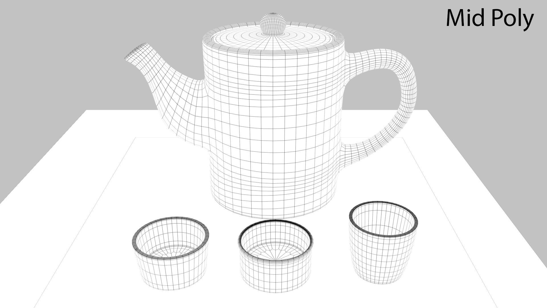 Tea Scene Low-poly 3D model_58