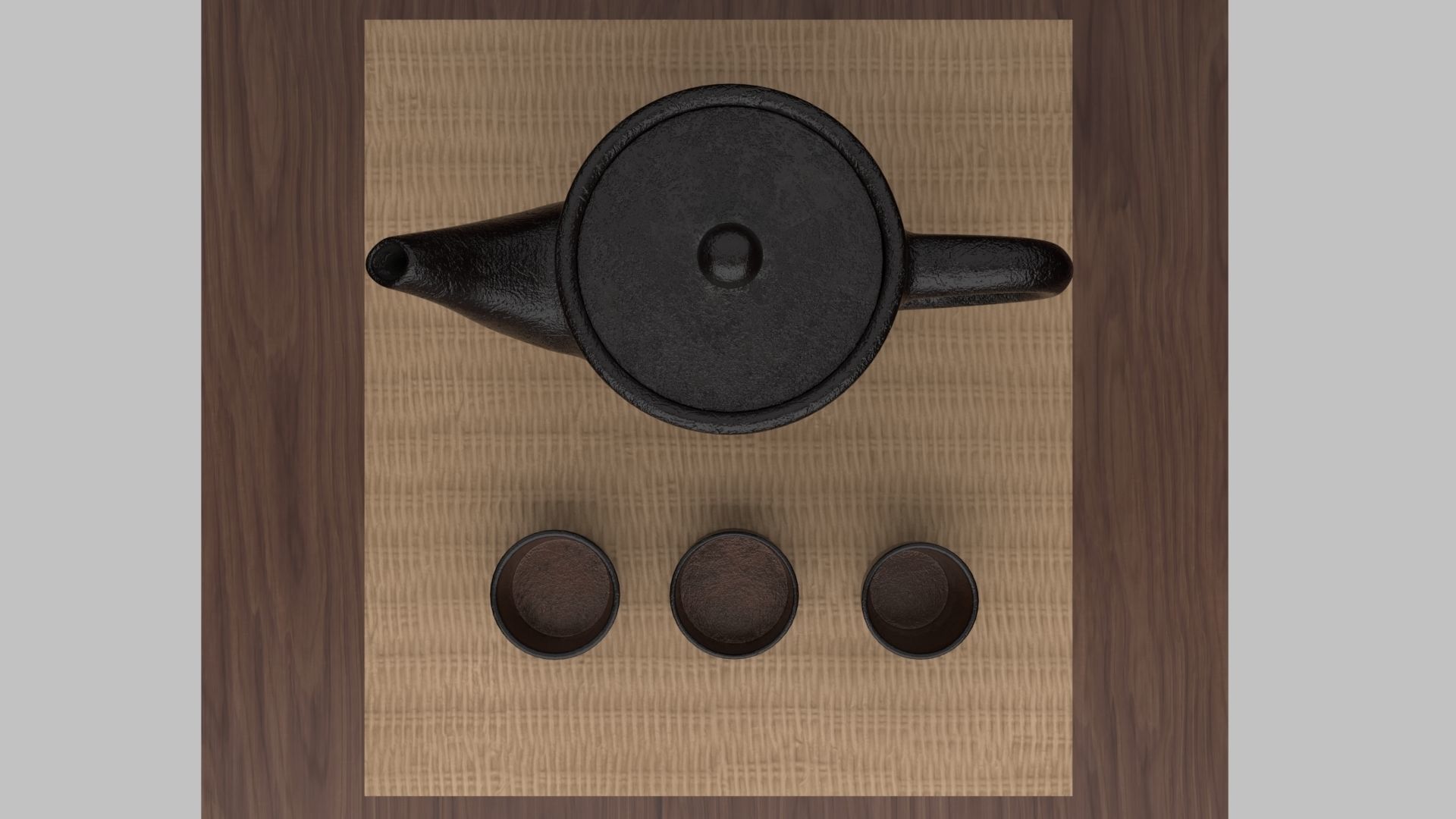 Tea Scene Low-poly 3D model_11