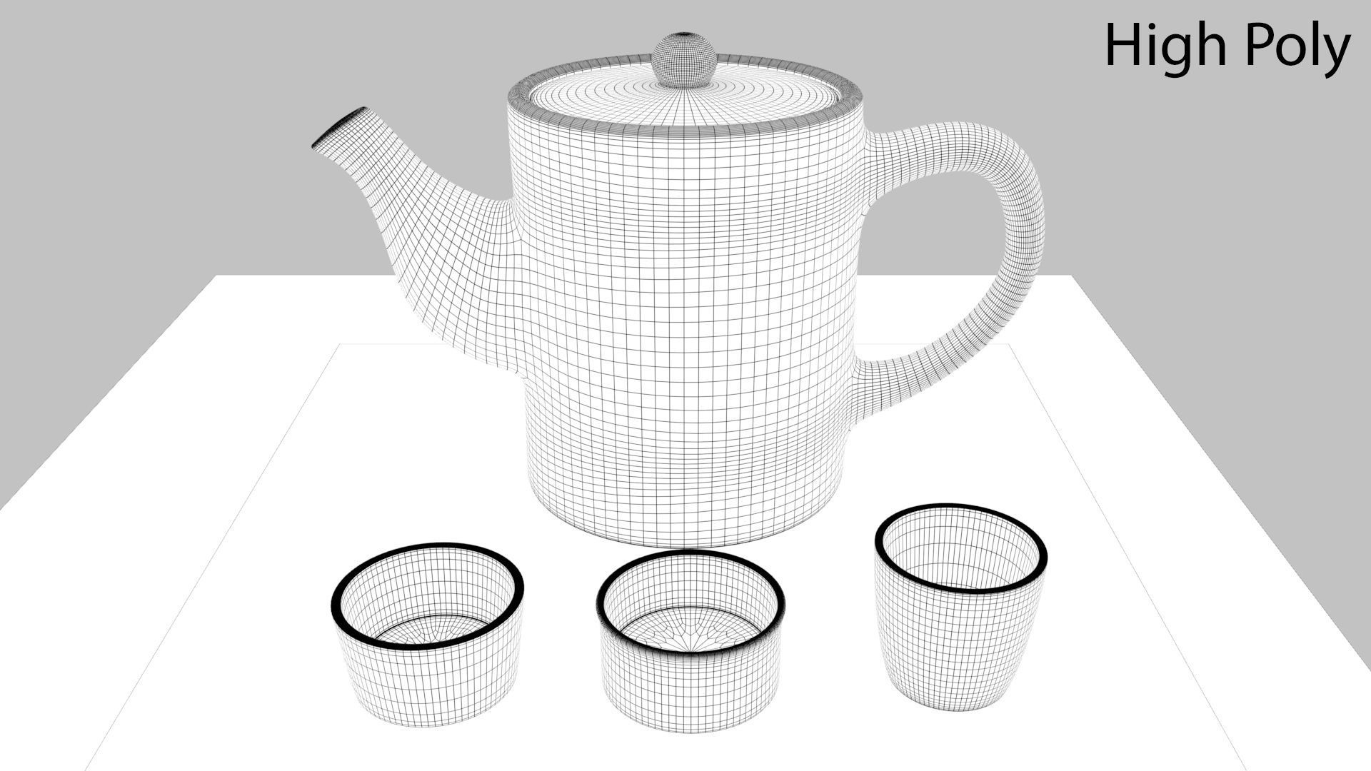 Tea Scene Low-poly 3D model_60