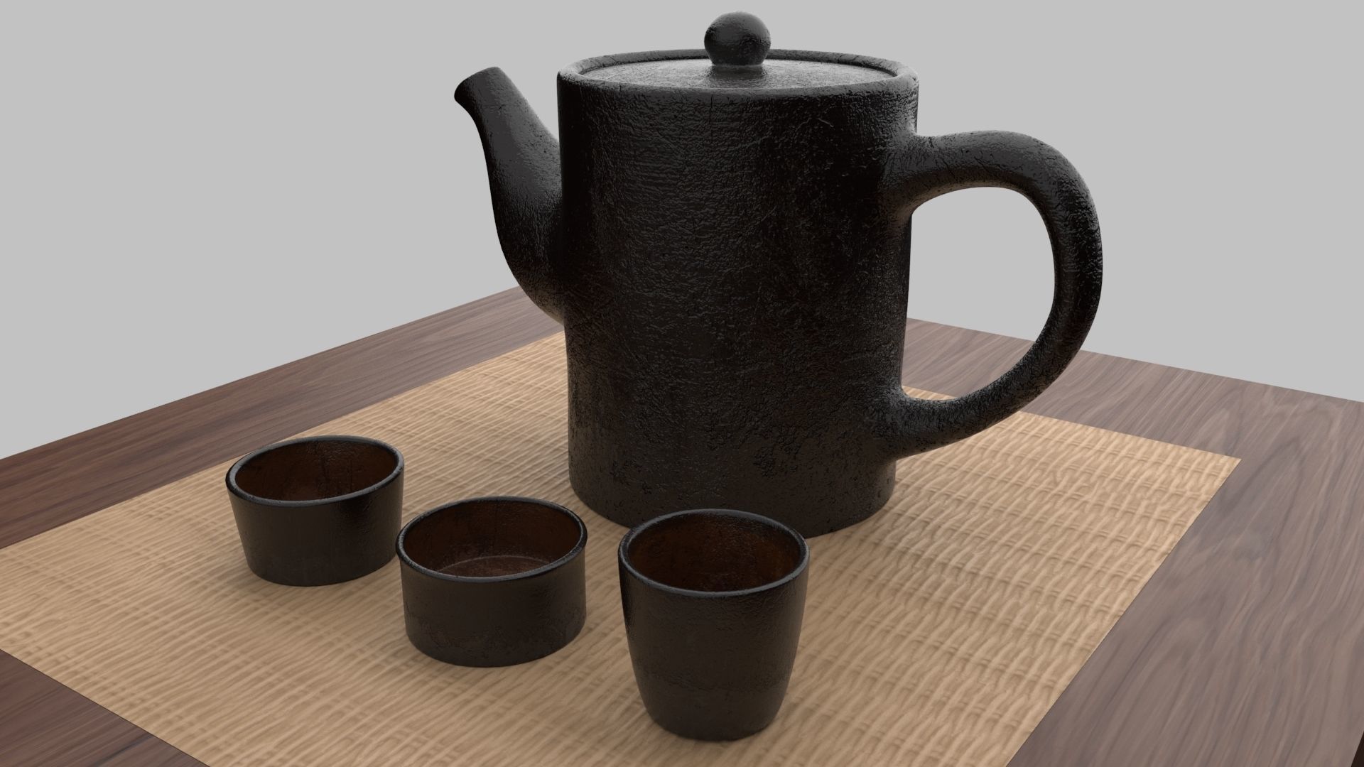 Tea Scene Low-poly 3D model_26