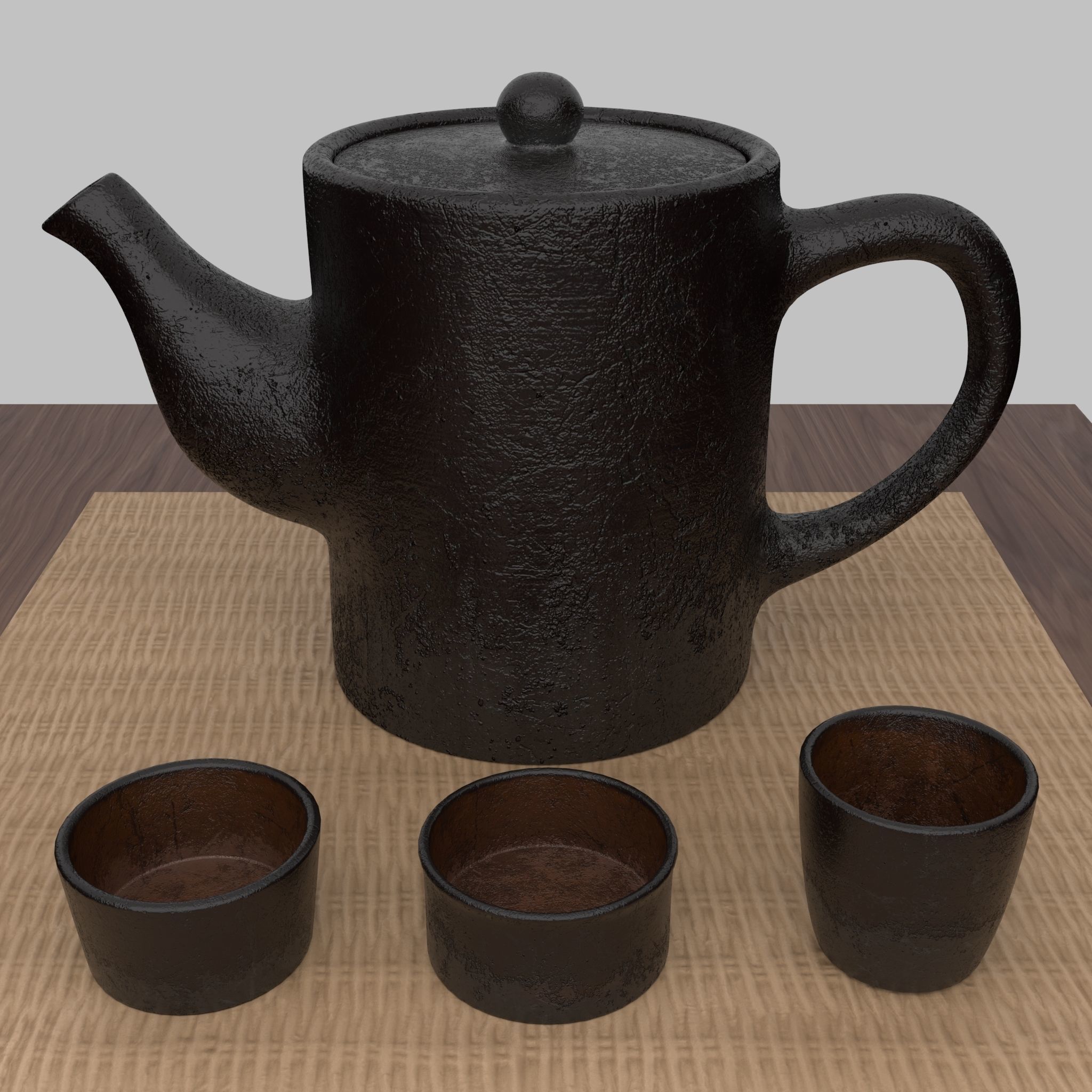 Tea Scene Low-poly 3D model_61