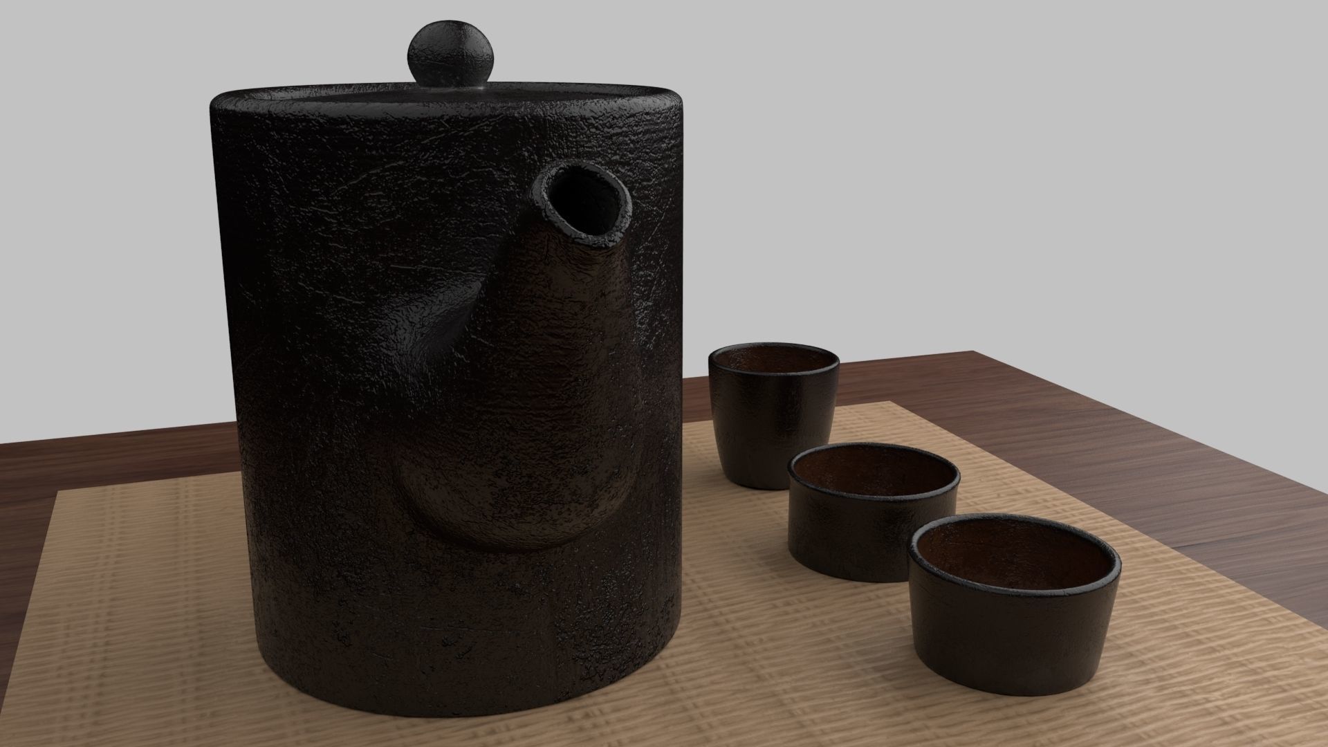 Tea Scene Low-poly 3D model_21
