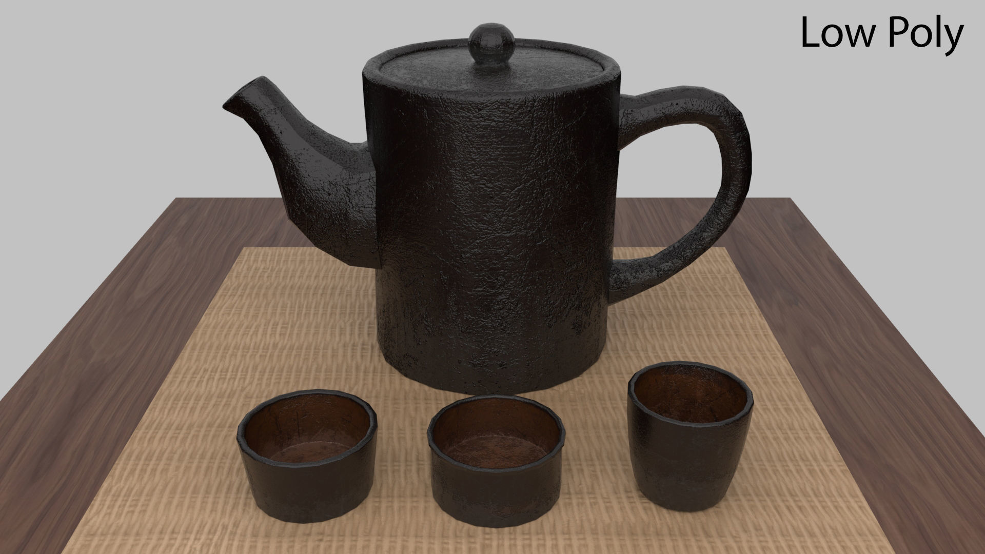 Tea Scene Low-poly 3D model_55