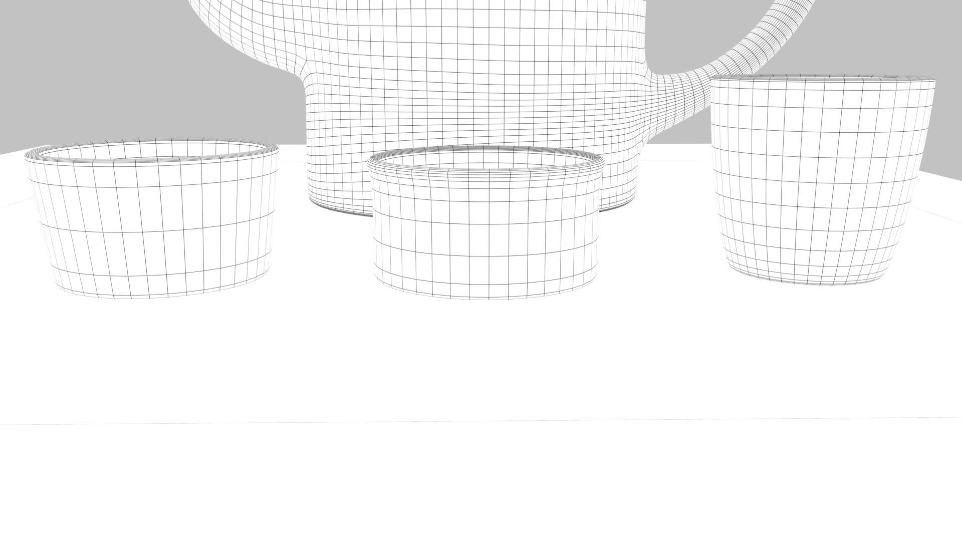 Tea Scene Low-poly 3D model_36