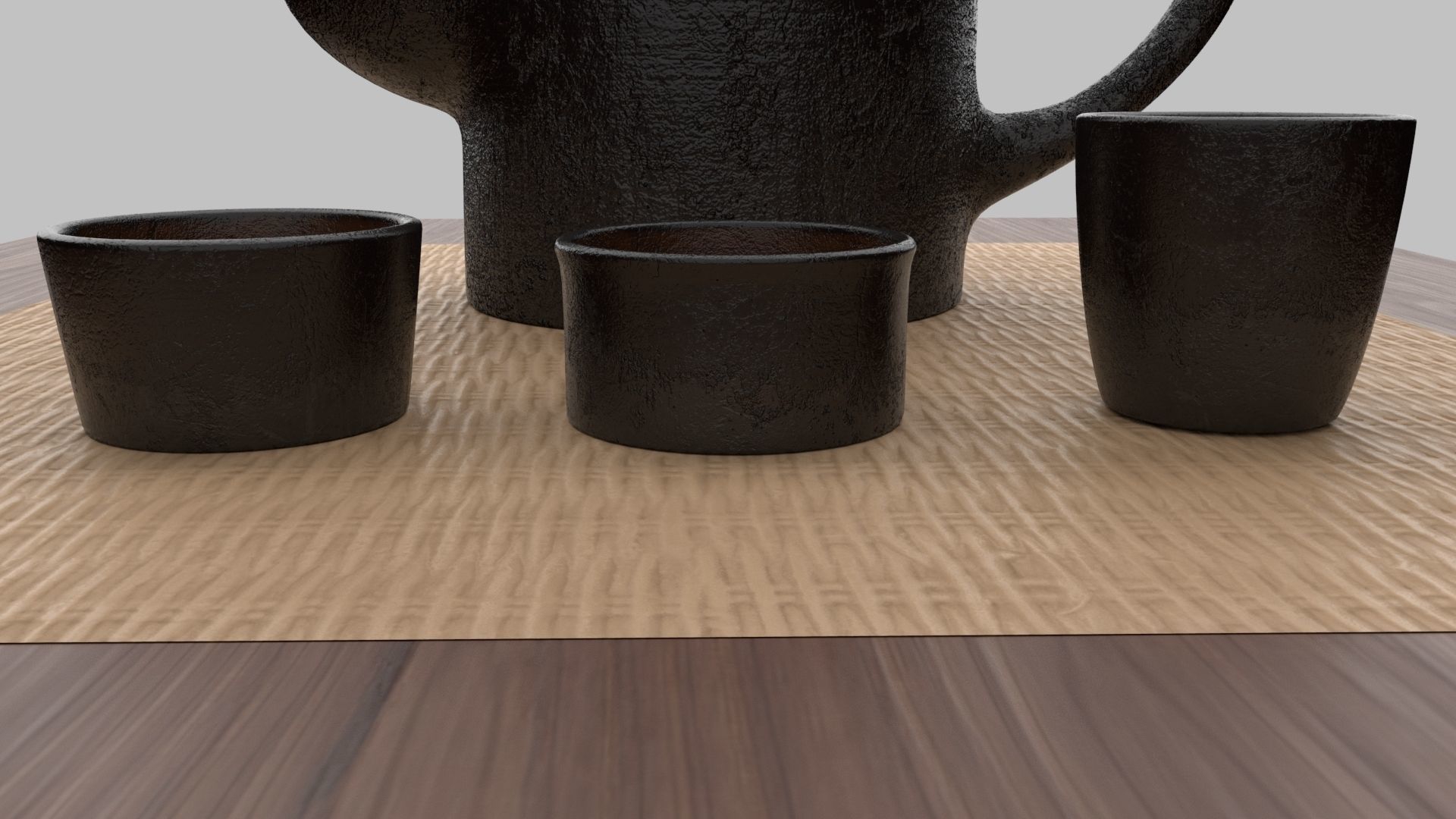 Tea Scene Low-poly 3D model_35