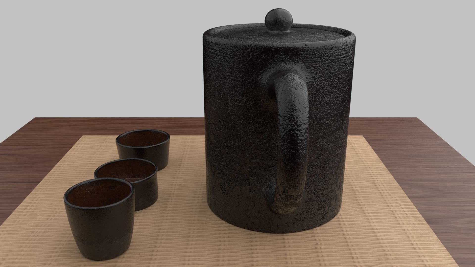 Tea Scene Low-poly 3D model_32