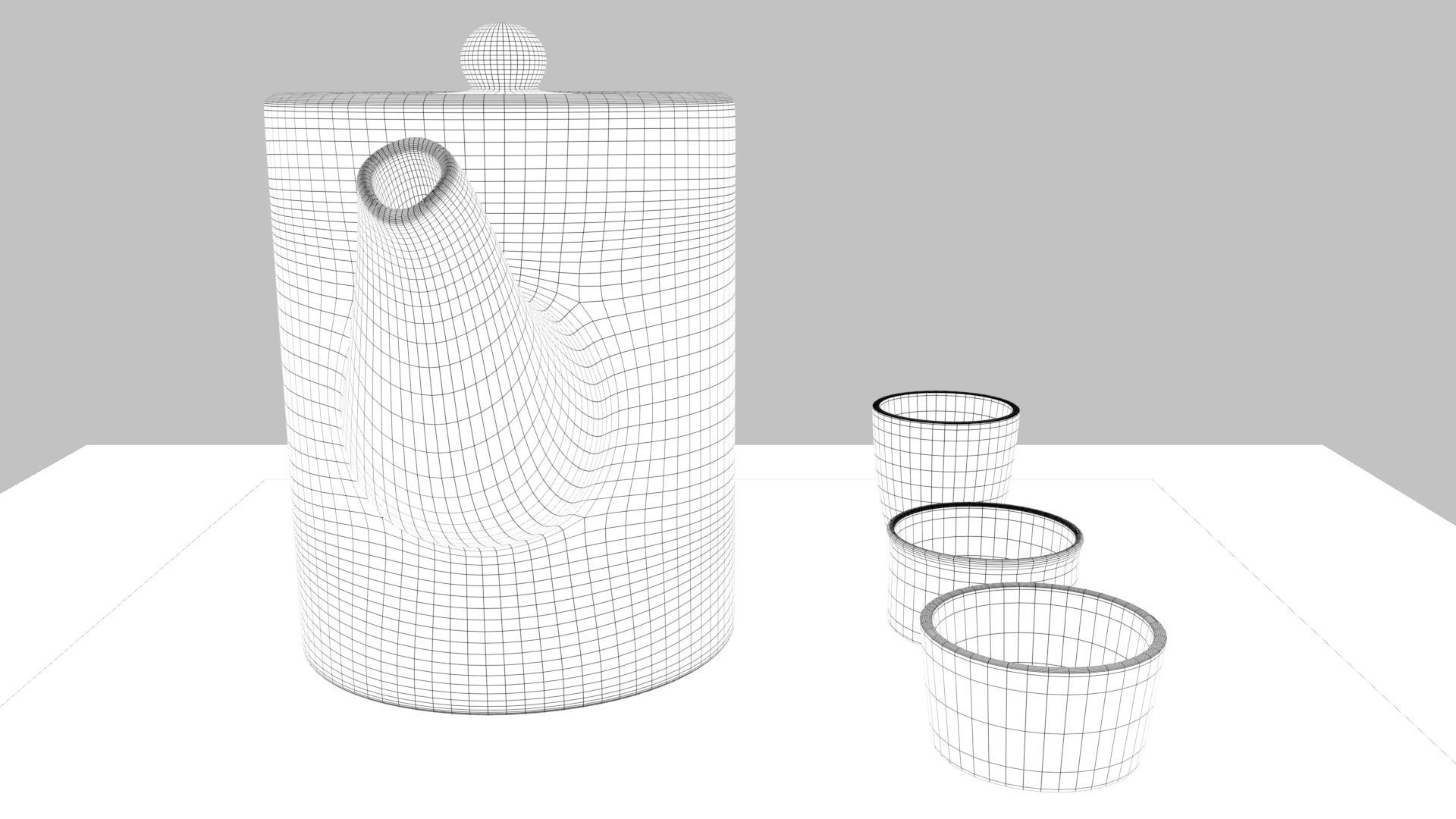 Tea Scene Low-poly 3D model_20