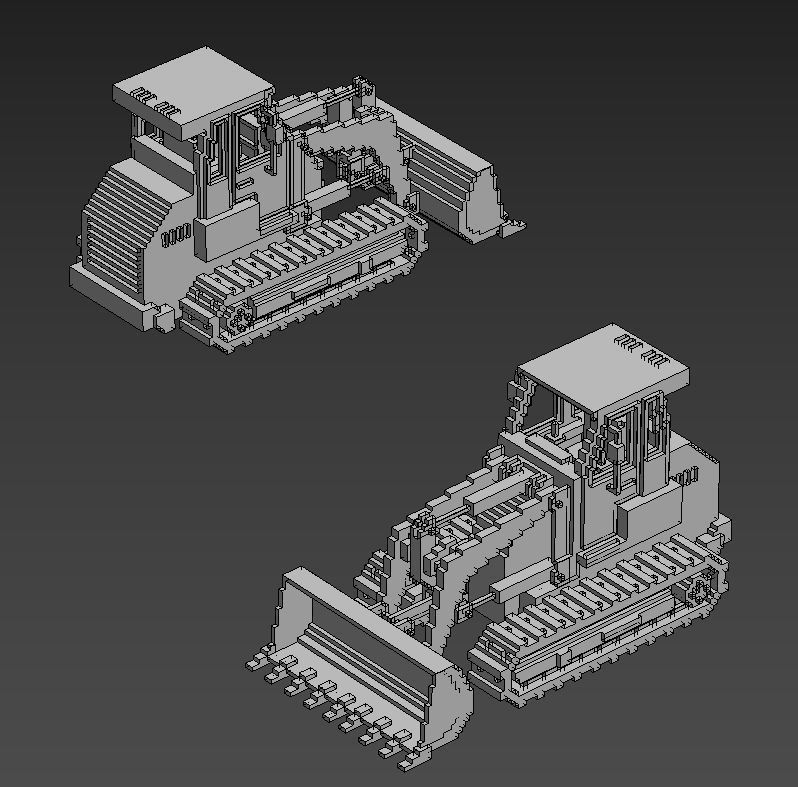 Voxel Vehicles Pack 24 Vehicles Low-poly 3D model_35