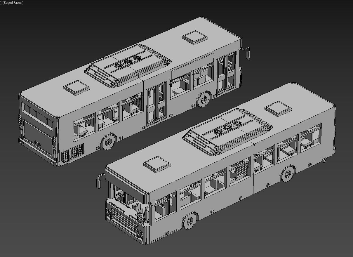 Voxel Vehicles Pack 24 Vehicles Low-poly 3D model_31